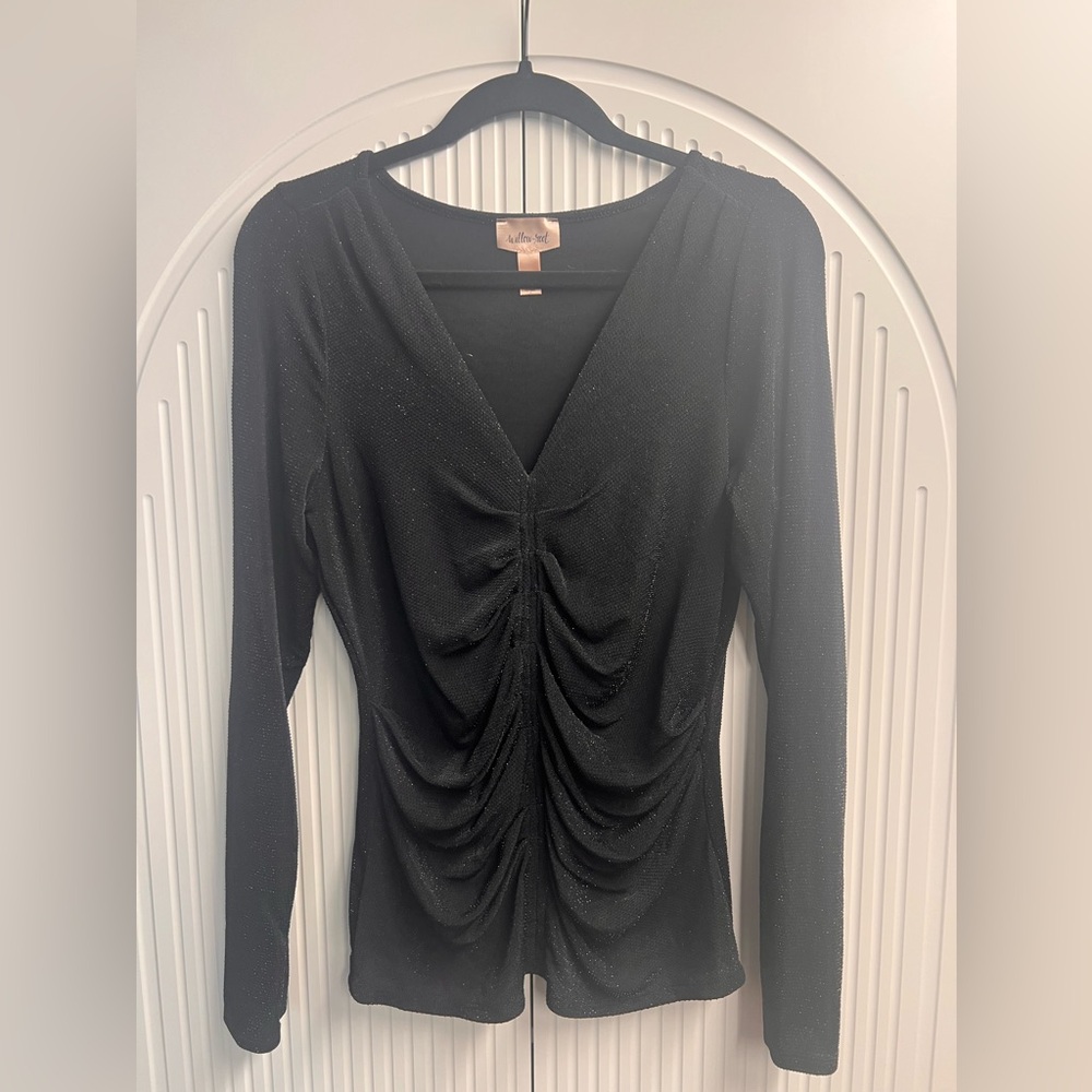 Willow Root sparkly, ruched top. Medium